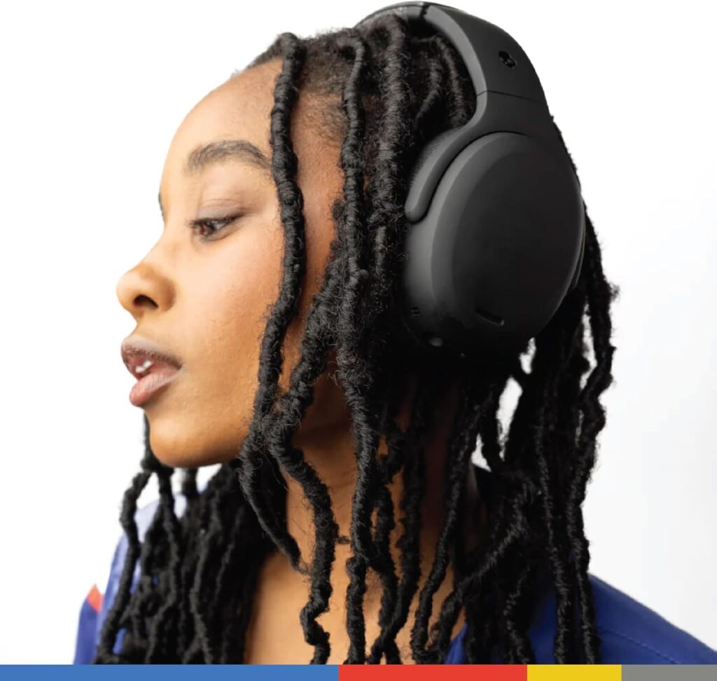 audífonos skullcandy crusher anc 2 cascos over ear inalámbricos con cancelación de ruido y sensory bass, 50 h de autonomía, skull iq, con alexa habilitada, micrófono, negro